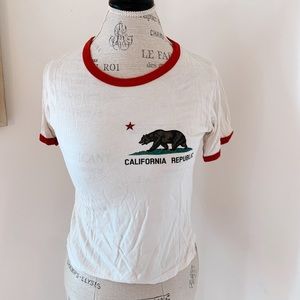 VINTAGE RARE BRANDY MELVILLE CALIFORNIA RINGER TEE